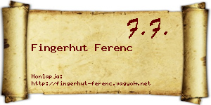 Fingerhut Ferenc névjegykártya